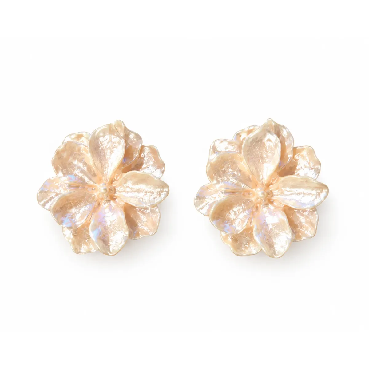Button cover bloem - gardenia oranje