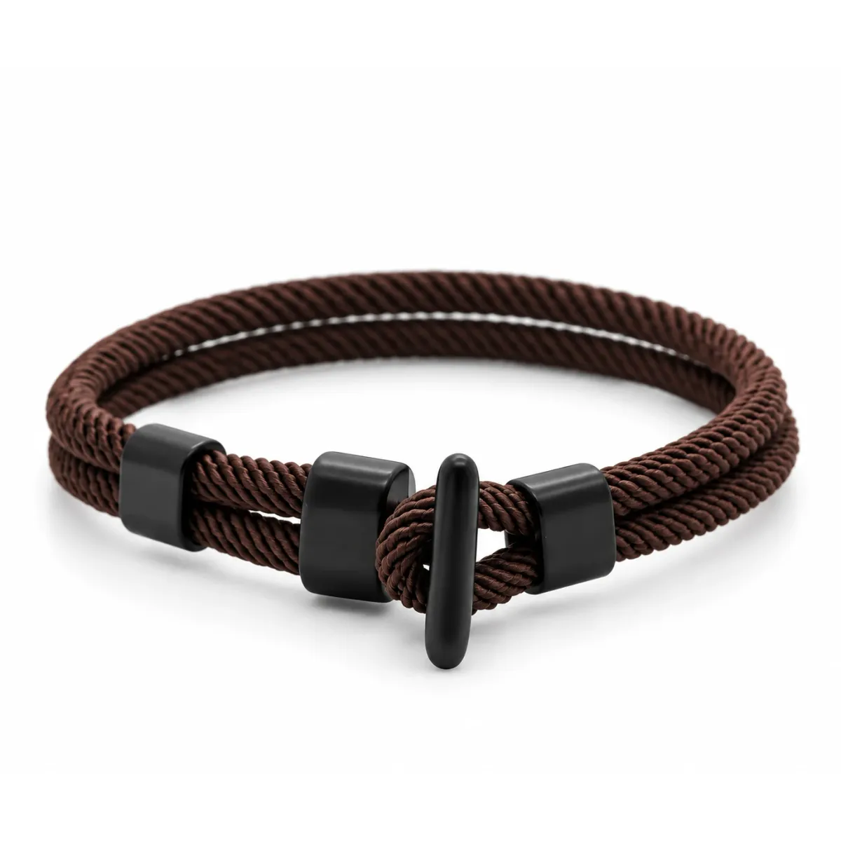 Heren armband touw - knoopkracht - bruin