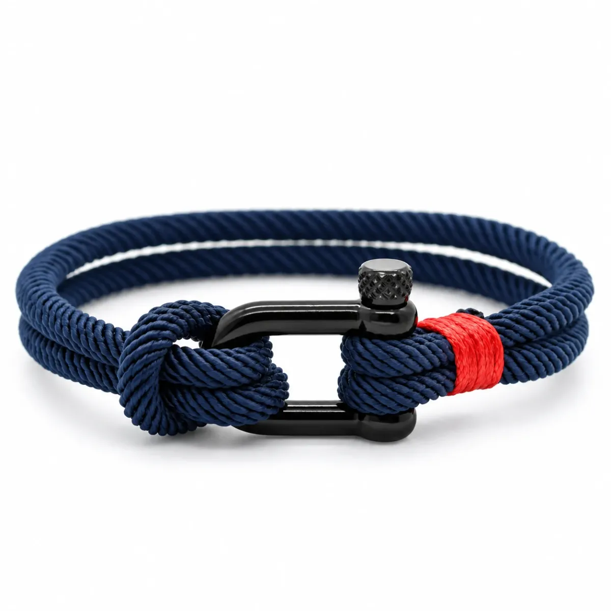 Scheepstouw armband - navy