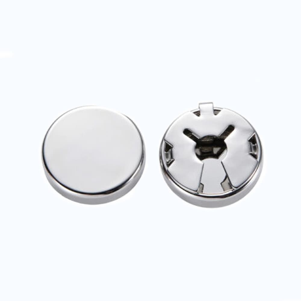 Button cover manchetknoop - zilver