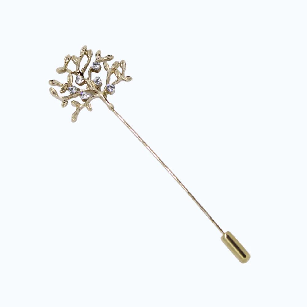 Reversspeld - bronzen levensboom met diamanten