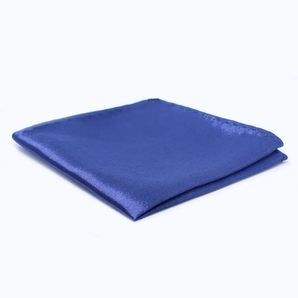 Satijnen pochet - navy blauw 20x20 cm
