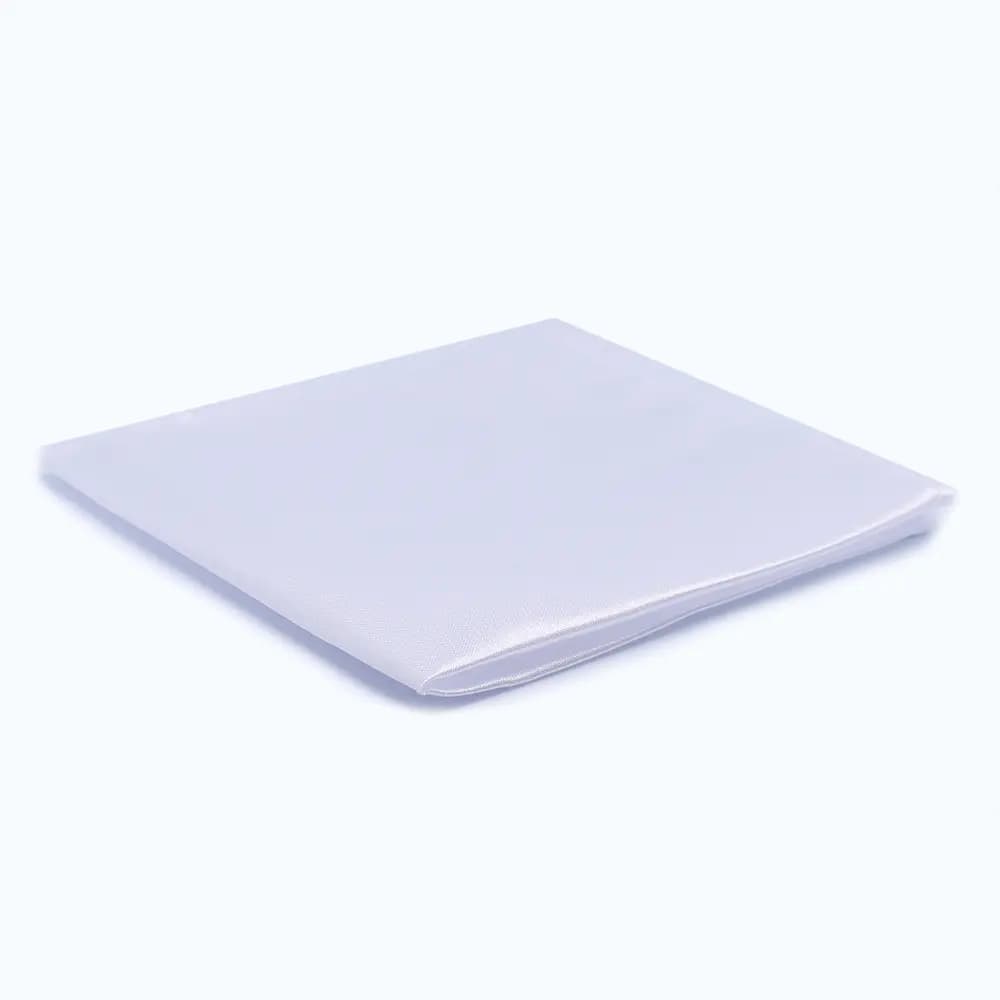 Silk satin pochet - wit 20x20 cm