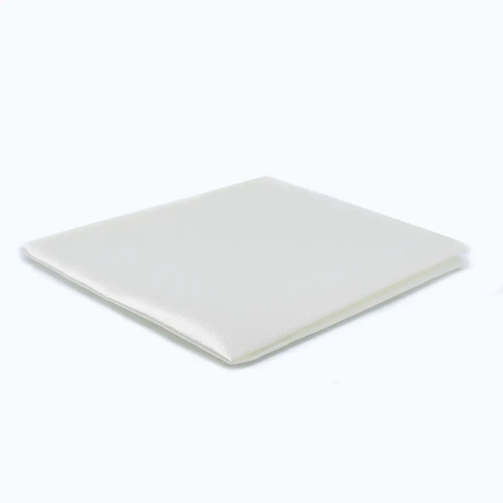 Satijnen pochet - creme 20x20 cm