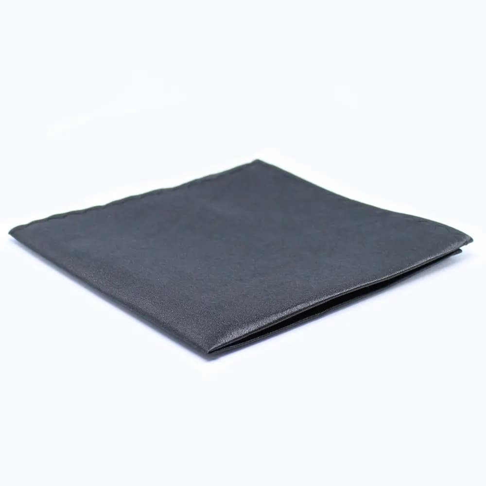 Satijnen pochet - zwart 20x20 cm
