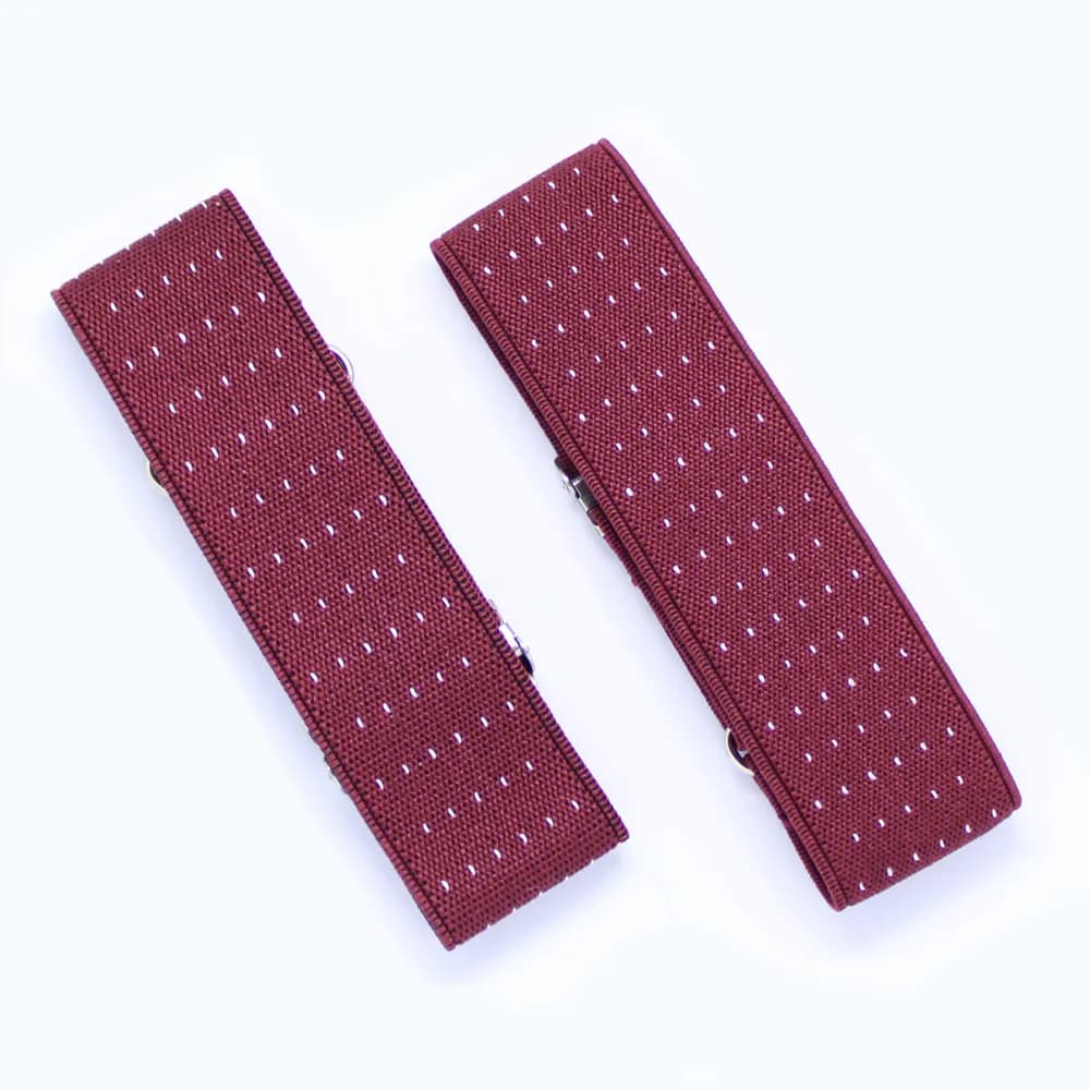 Mouwophouder - brede rood gestipte mouwophouders
