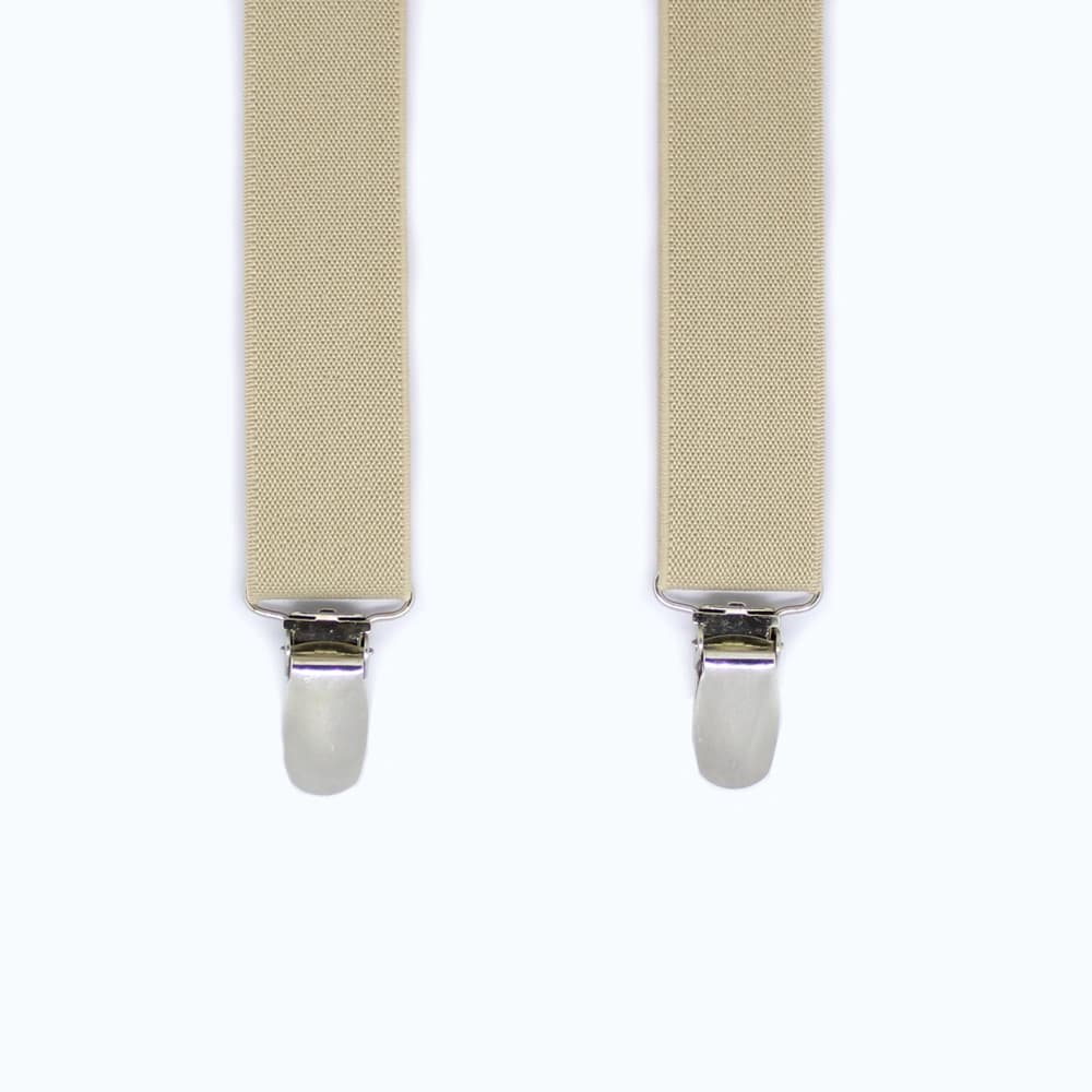 Heren bretels - taupe met donkerbruin