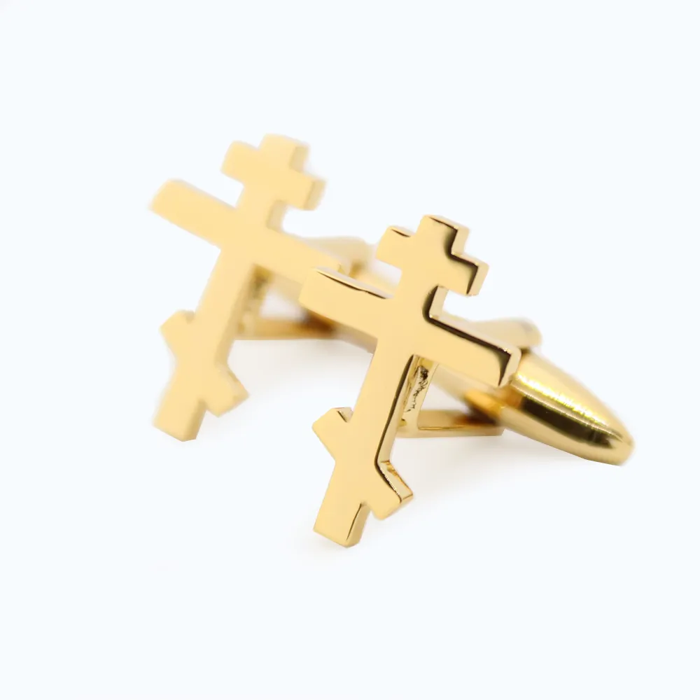 Gouden manchetknoop - Orthodox kruis