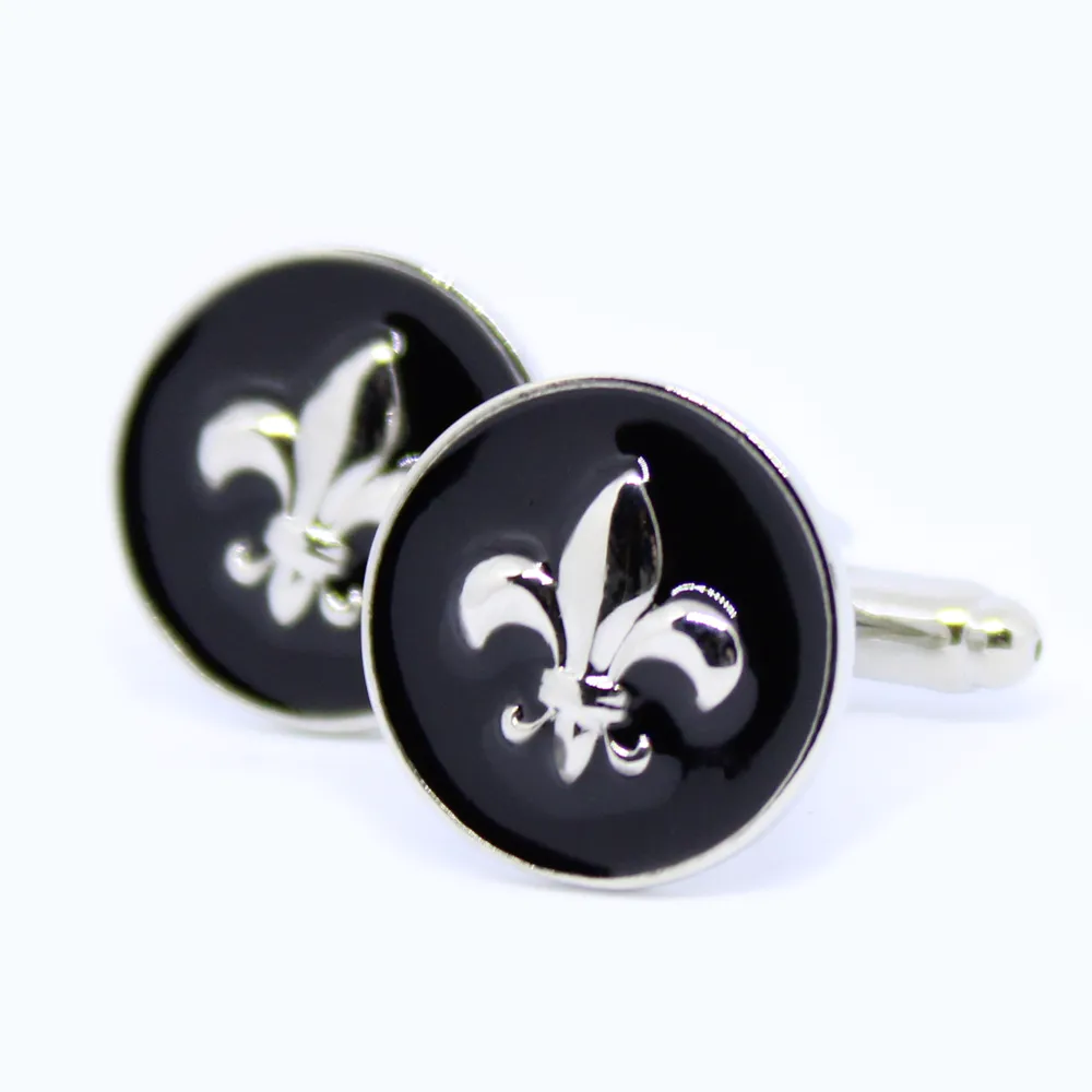 Ronde manchetknopen - Fleur de lis