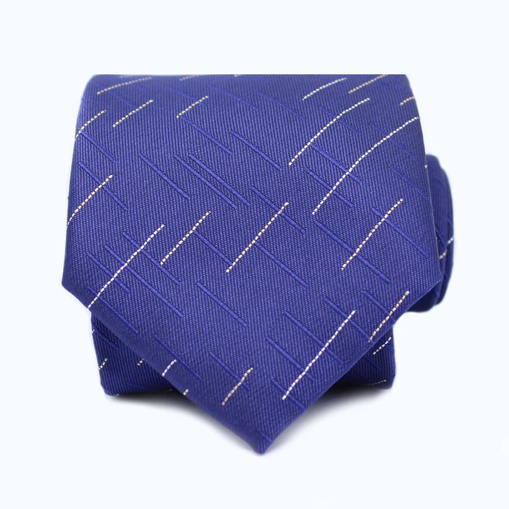Stropdas donkerblauw gestreept