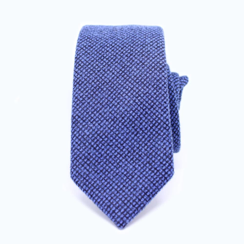 Stropdas wol/katoen - licht blauw