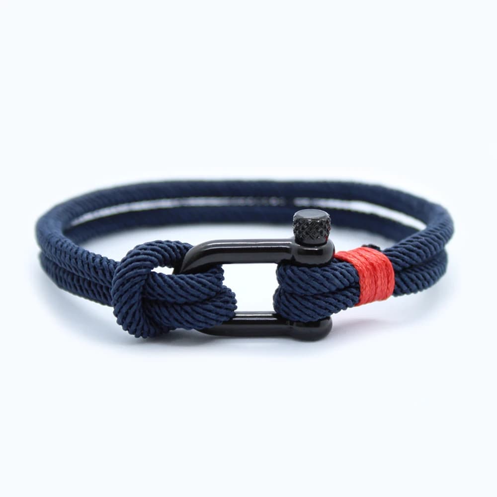 navy, zwarte sluiting