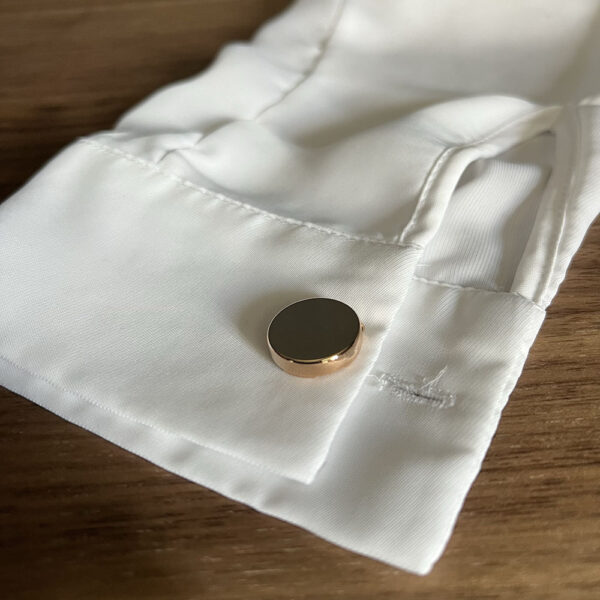 Button cover manchetknoop – rose goud - dicht