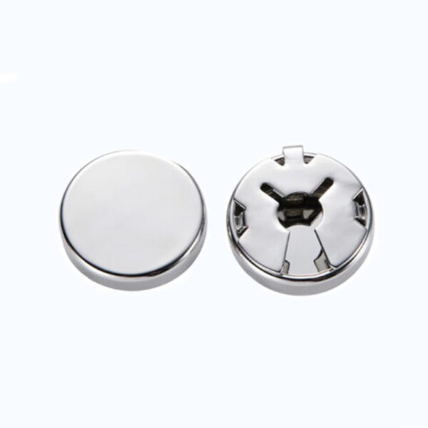 Button cover - zilver