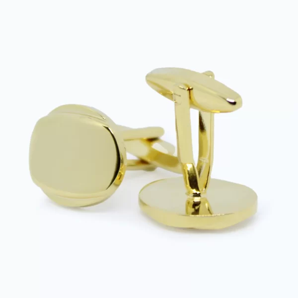 Ovale gouden manchetknoop – klassieke stijl