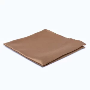 Silk satin pochet - bruin 20x20 cm