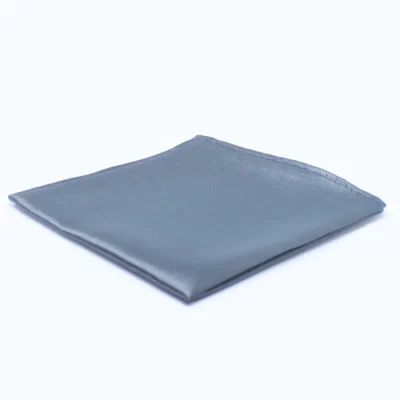 Silk satin pochet - donkergrijs 20x20 cm