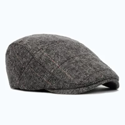 Flat cap – vintage licht grijs gestreept