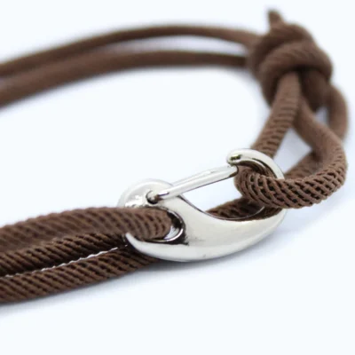 Heren armband touw aanpasbaar - bruin