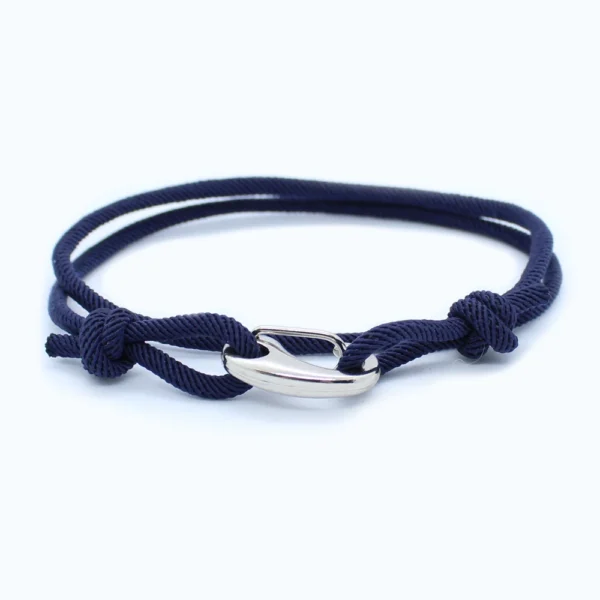 Heren armband touw aanpasbaar - navy